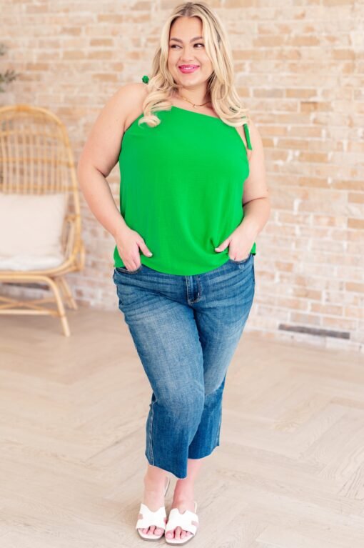 A Little Closer Shoulder Tied Tank Top - Fashion Are Us
