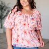 A Powerful Force Square Neck Balloon Sleeve Blouse - Fashion Are Us