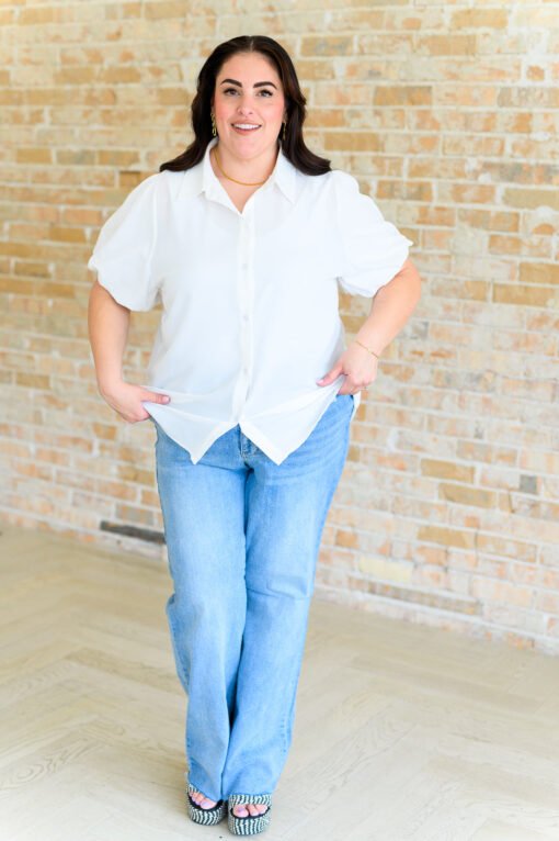 A Sixth Sense Balloon Sleeve Blouse - Fashion Are Us
