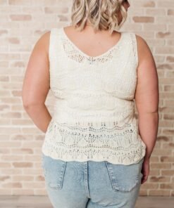 Adventure is Out There Open Knit Tank Ave Shops