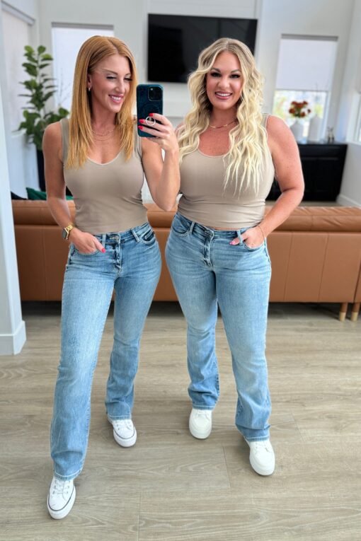 Alana Mid Rise Clean Bootcut Jeans Ave Shops