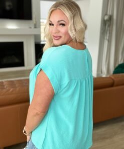 Airflow Babydoll Top in Blue Radiance - Fashion Are Us, LLC