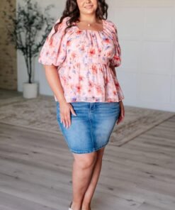 A Powerful Force Square Neck Balloon Sleeve Blouse - Fashion Are Us, LLC