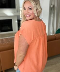 Airflow Babydoll Top in Persimmon - Fashion Are Us, LLC