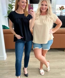 Airflow Babydoll Top in Taupe - Fashion Are Us, LLC