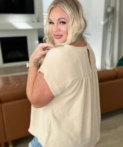 Airflow Babydoll Top in Taupe - Fashion Are Us, LLC
