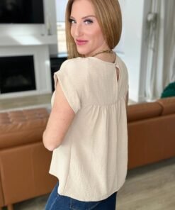 Airflow Babydoll Top in Taupe - Fashion Are Us, LLC